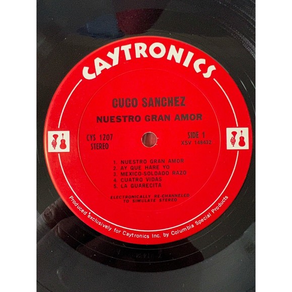Cuco Sanchez Nuestro Gran Amor La Voz De Mexico Caytronics CYS 1207 Shrink VG+ - Picture 5 of 7